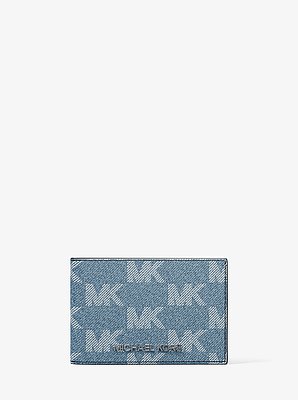 Cooper Medium Logo Jacquard Denim Wallet
