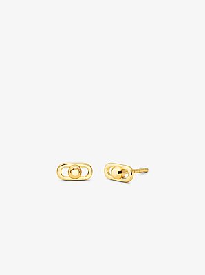 Astor Link Extra-Small Precious Metal-Plated Sterling Silver Earrings