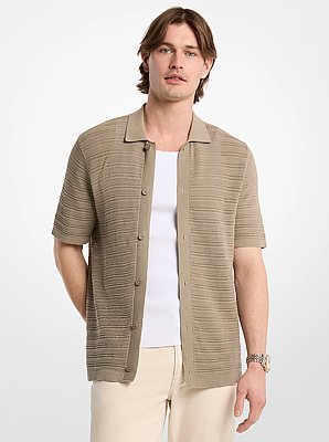 Open-Stitch Cotton Shirt