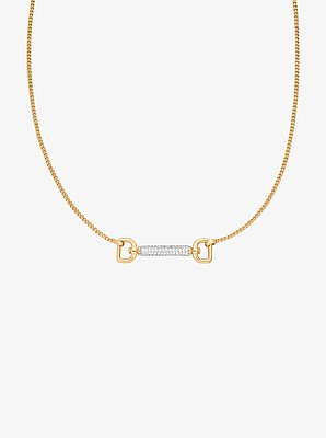 Pav&eacute; Horsebit Necklace