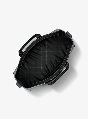 Sac fourre-tout Cooper de taille moyenne en cuir grain&eacute; &agrave; logo Signature
