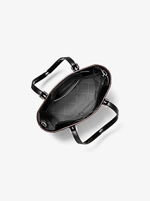 Jet Set Extra-Small Patent Logo Debossed Convertible Tote Bag