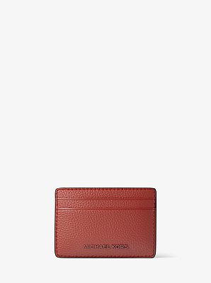 Jet Set Pebbled Leather Card Case