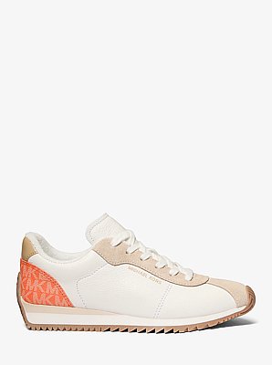 Rhodes Color-Block Leather and Signature Logo Trainer