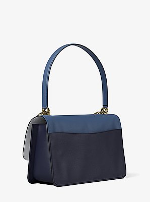 Claire Large Color-Block Leather Shoulder Bag
