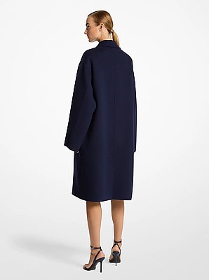 Oversize-Balmacaan aus Wolle in Doubleface-Design