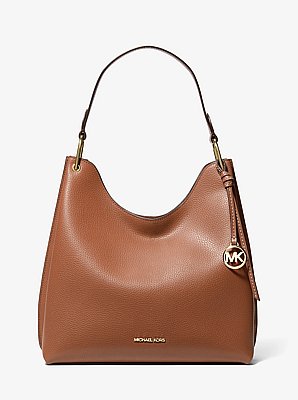 Joan Large Pebbled Leather Hobo Shoulder Bag