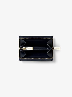 Jet Set Small Pebbled Leather Zip-Around Card Case