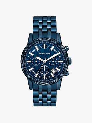 Oversized Hutton Blue-Tone Watch