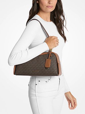 Bolso de hombro Cecily mediano con logotipo exclusivo