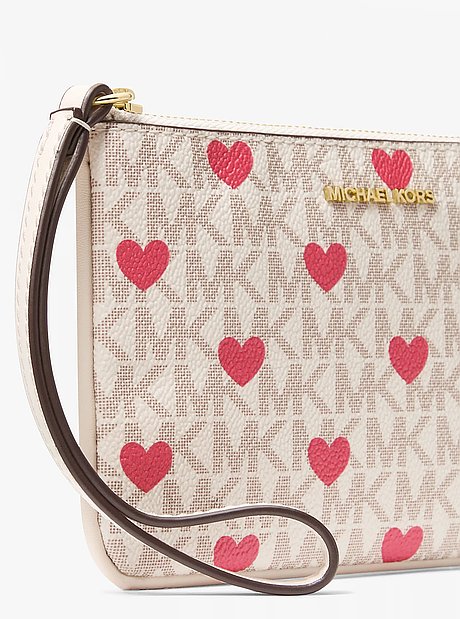 Jet Set Travel Small Printed Signature Logo Wristlet