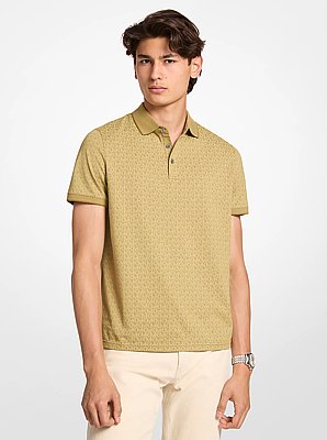 Greenwich Signature Logo Print Cotton Polo Shirt