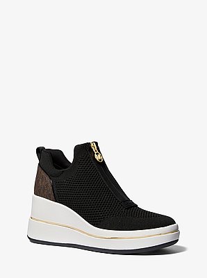 Emmy Mesh Zip-Up Wedge Trainer
