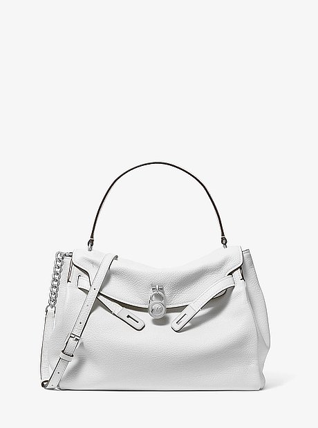 Hamilton Moderne Large Textured Leather Satchel