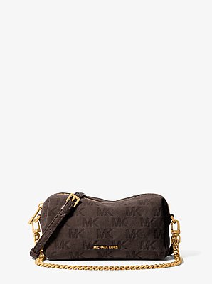 Bryant Small Logo Embossed Suede Convertible Crossbody Bag