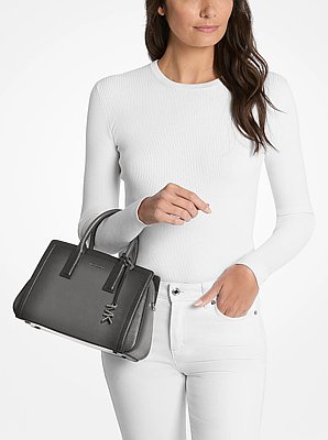 Laila Small Burnished Leather Satchel