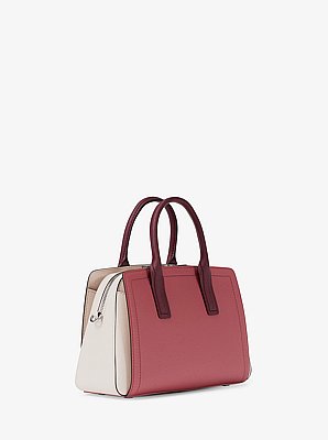 Henkeltasche Laila Small aus Leder in Blockfarben