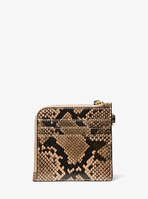 Jet Set Travel Medium Snake Embossed Chain Wallet