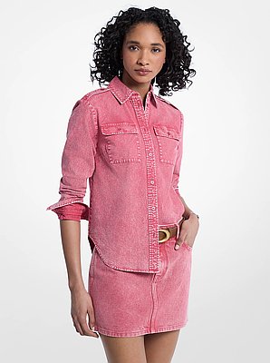Garment-Dyed Denim Shirt