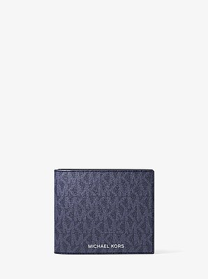 Portefeuille compact Harrison &agrave; logo avec porte-cartes