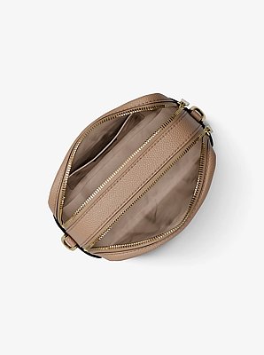 Camera bag a tracolla Bryant media in pelle martellata