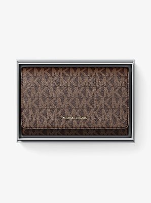 Portofel Jet Set mare cu logo distinctiv