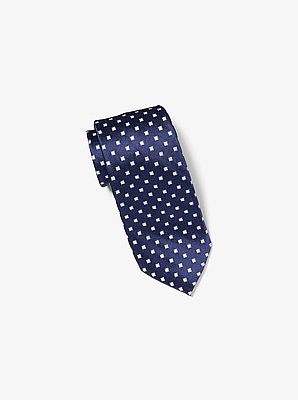Square Print Silk Tie