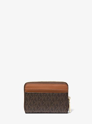 Jet Set Small Signature Logo Zip-Around Card Case