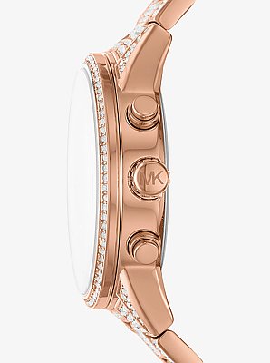 Bryant Pav&eacute; Rose Gold-Tone Watch