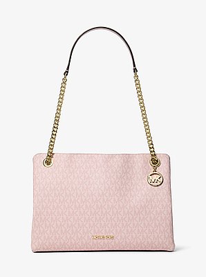Christina Medium Signature Logo Messenger Bag