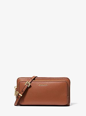 Jet Set Large Pebbled Leather Convertible Crossbody Bag