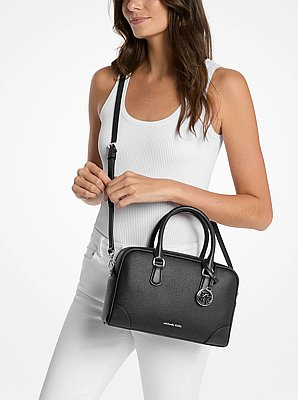 Bolso satchel Thompson mediano de piel granulada