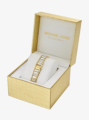 Limited-Edition Mini Darrington Pav&eacute; Bezel Gold-Tone Watch