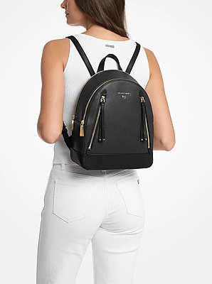 Mochila Brooklyn mediana de piel granulada