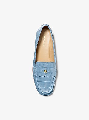 Jennings Crocodile Embossed Leather Loafer