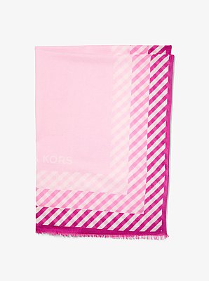 Foulard &agrave; rayures en m&eacute;lange de modal