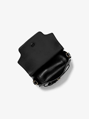Emilia Small Pebbled Leather Saddle Crossbody Bag