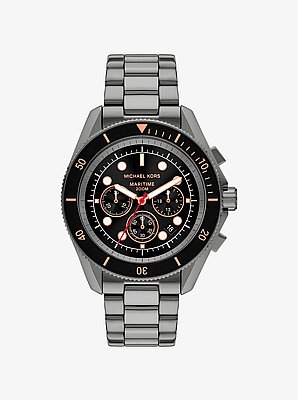 Oversized Maritime Gunmetal Watch