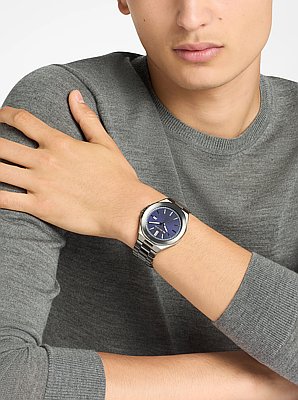&Uuml;bergro&szlig;e Armbanduhr Callum in Mattgrau