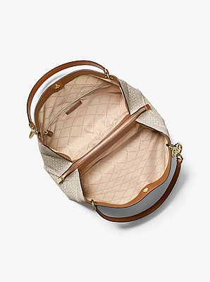 Christina Large Signature Logo Shoulder Bag