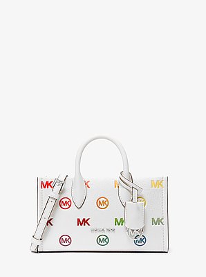 Mirella Small Rainbow Logo Embossed Convertible Crossbody Bag