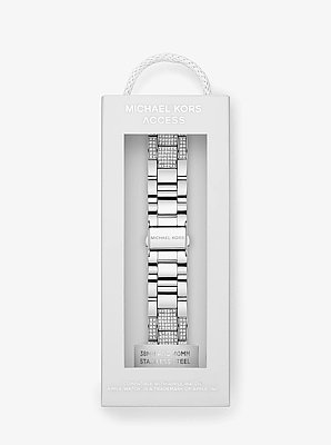 Pav&eacute; Silver-Tone Strap For Apple Watch&reg;