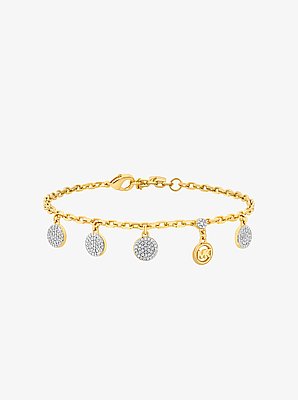 Pav&eacute; Disk Charm Bracelet