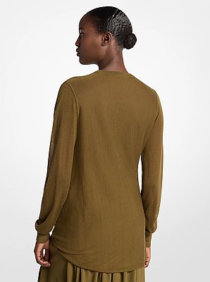 Draped Gauze Sweater