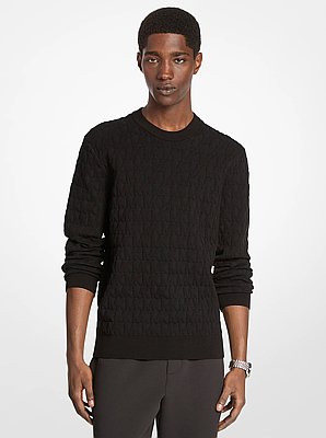 Logo Jacquard Cotton Sweater