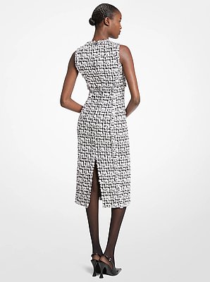 Vestido recto de tweed