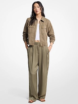 Drapey Satin Wide Leg Pants