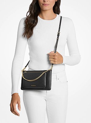 Jet Set Medium Pebbled Leather Convertible Crossbody Bag
