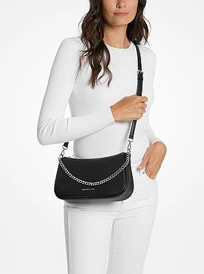 Carmela Medium Pebbled Leather Crossbody Bag