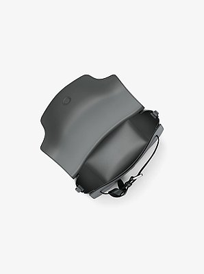 Emilia Small Pebbled Leather Saddle Crossbody Bag